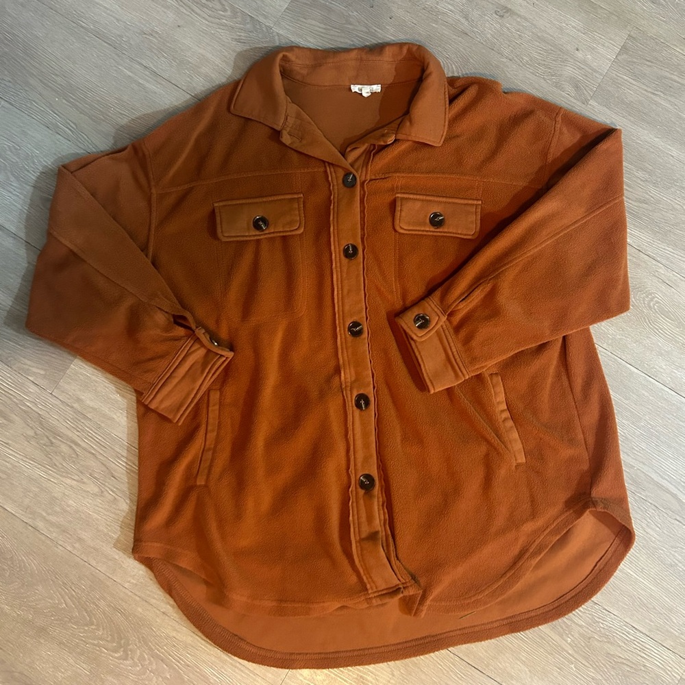 Boutique Burnt Orange Shacket